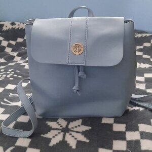 Dasein Baby Blue Leather Handbag Backpack